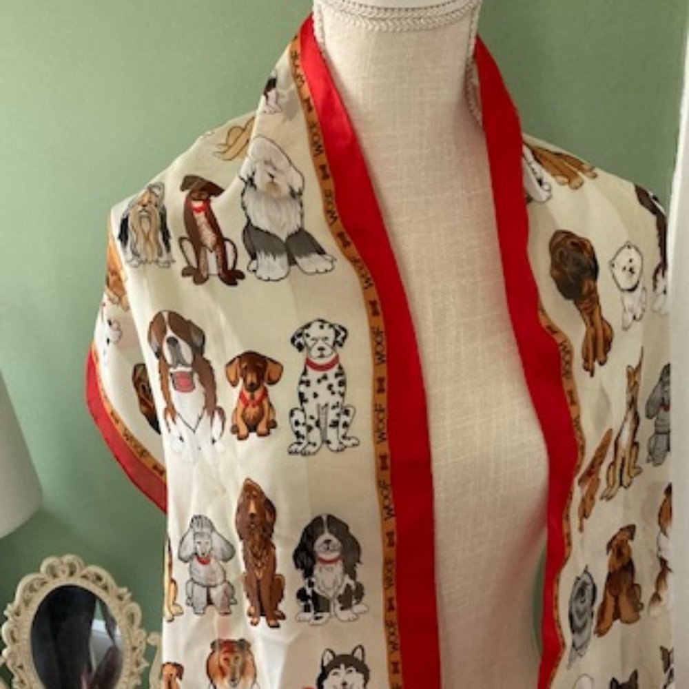 Novelty Dog Print Scarf